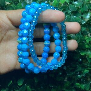 blue pack handmade bracelets unisex (3bracelets)